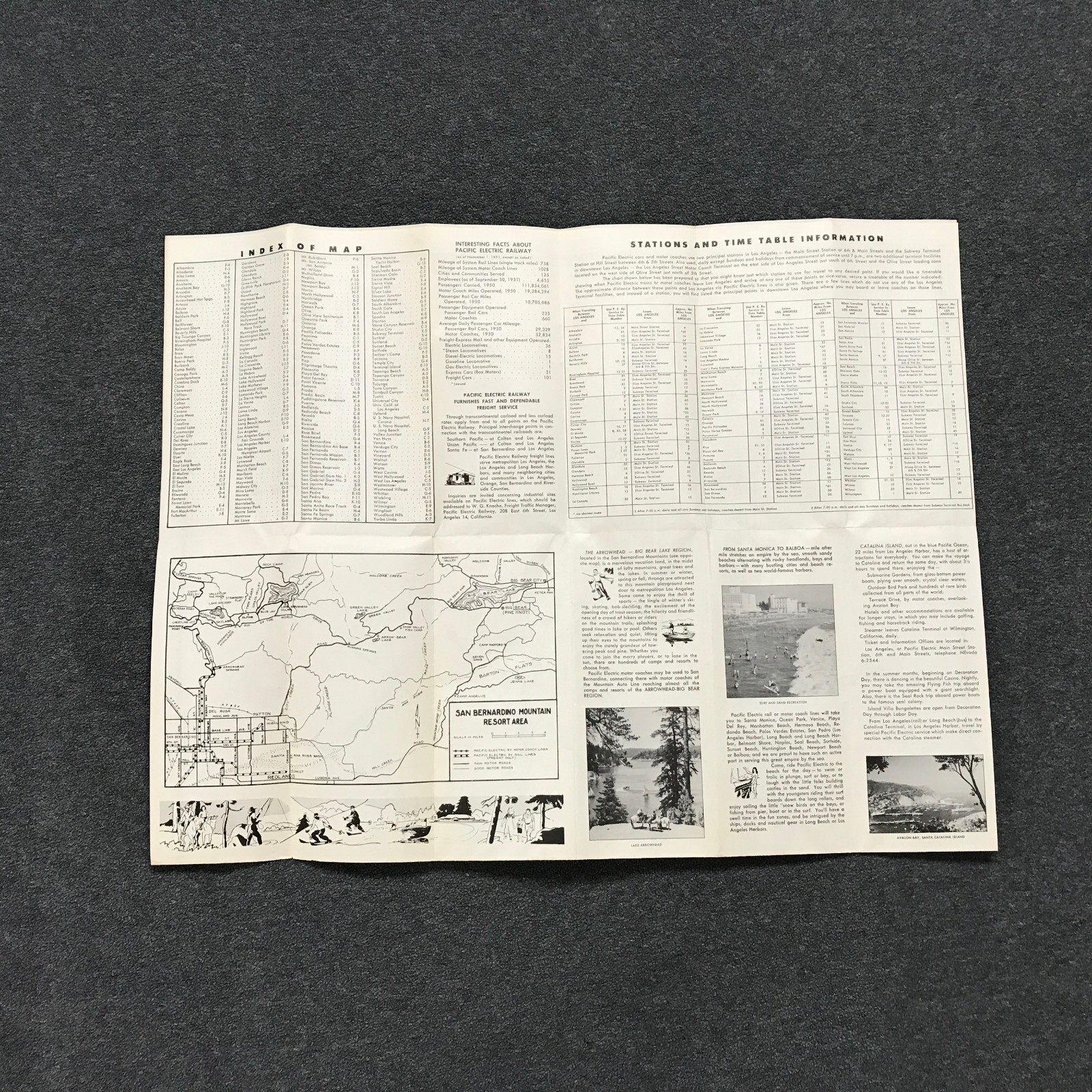A Map Of Pacific Electric Lines In Southern California – 1952 – System Map