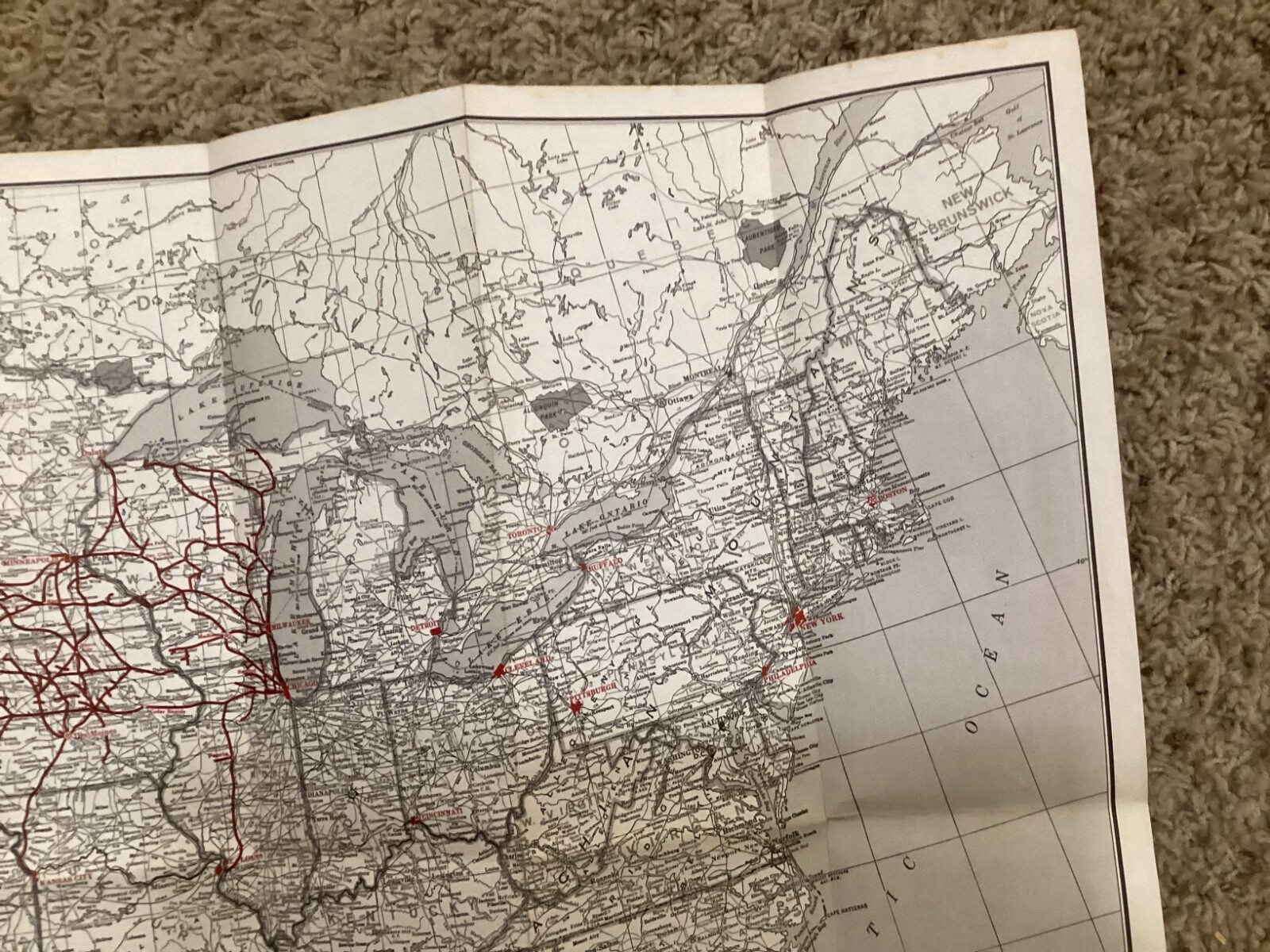 1979 CHICAGO AND NORTH WESTERN TRANSPORTATION COMPANY SYSTEM MAP