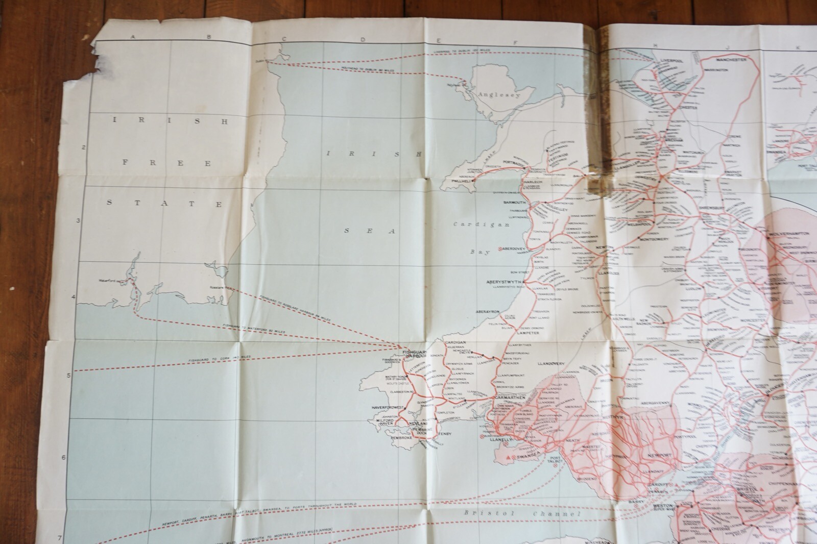 Sept 1933 GWR Railway Large Map