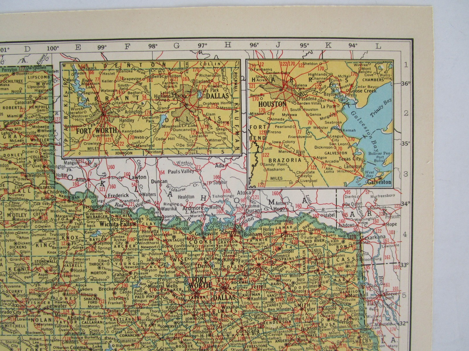TX UT 1949 TEXAS RAILROAD Map NACOGDOCHES S’EASTRN RR or UTAH 1940s Post WWII