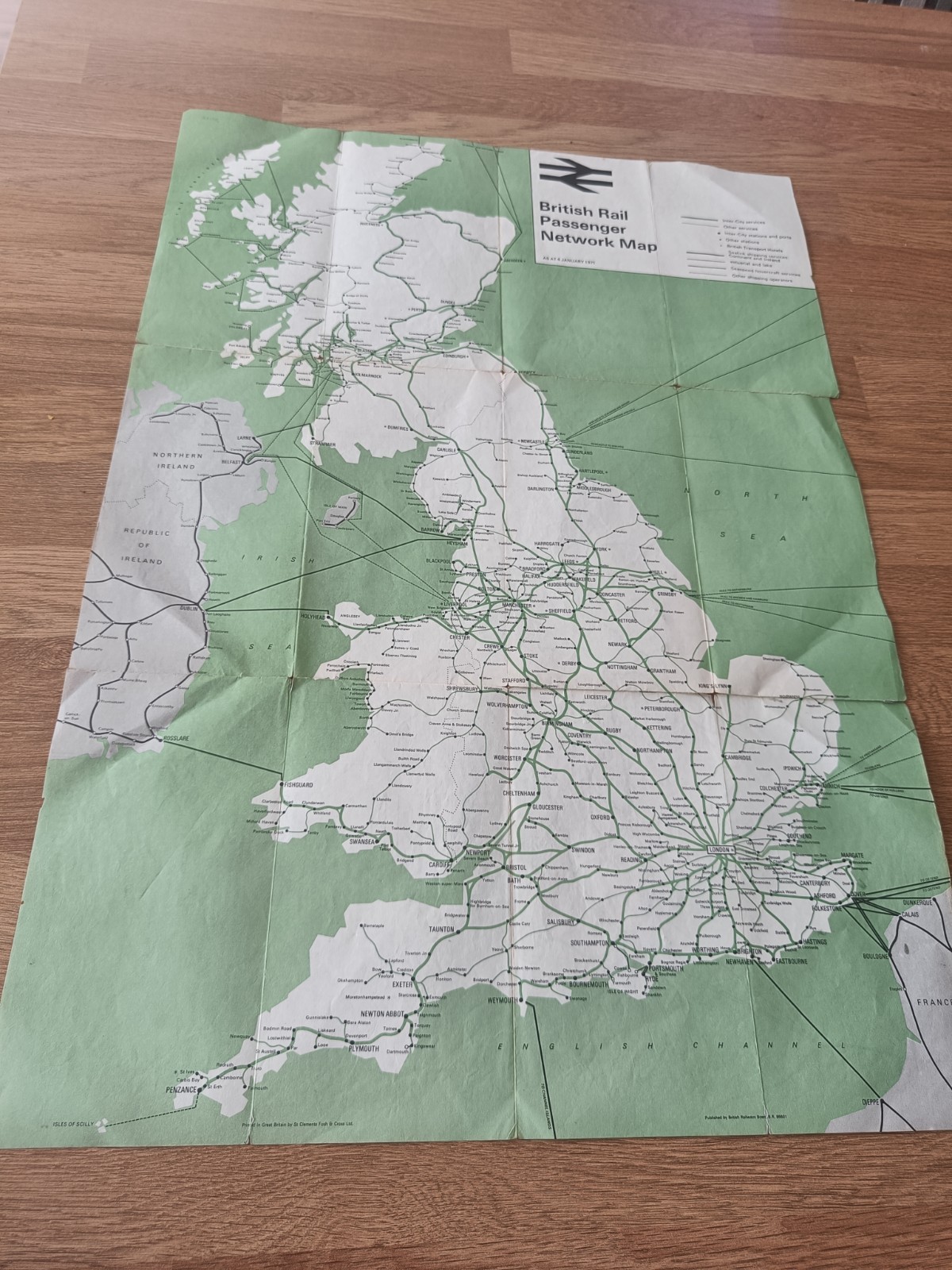 british rail passenger network map 1971