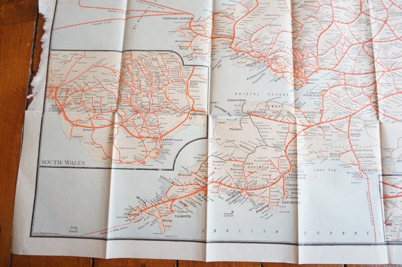 GWR Great Western Railway Map 66cm x 52cm