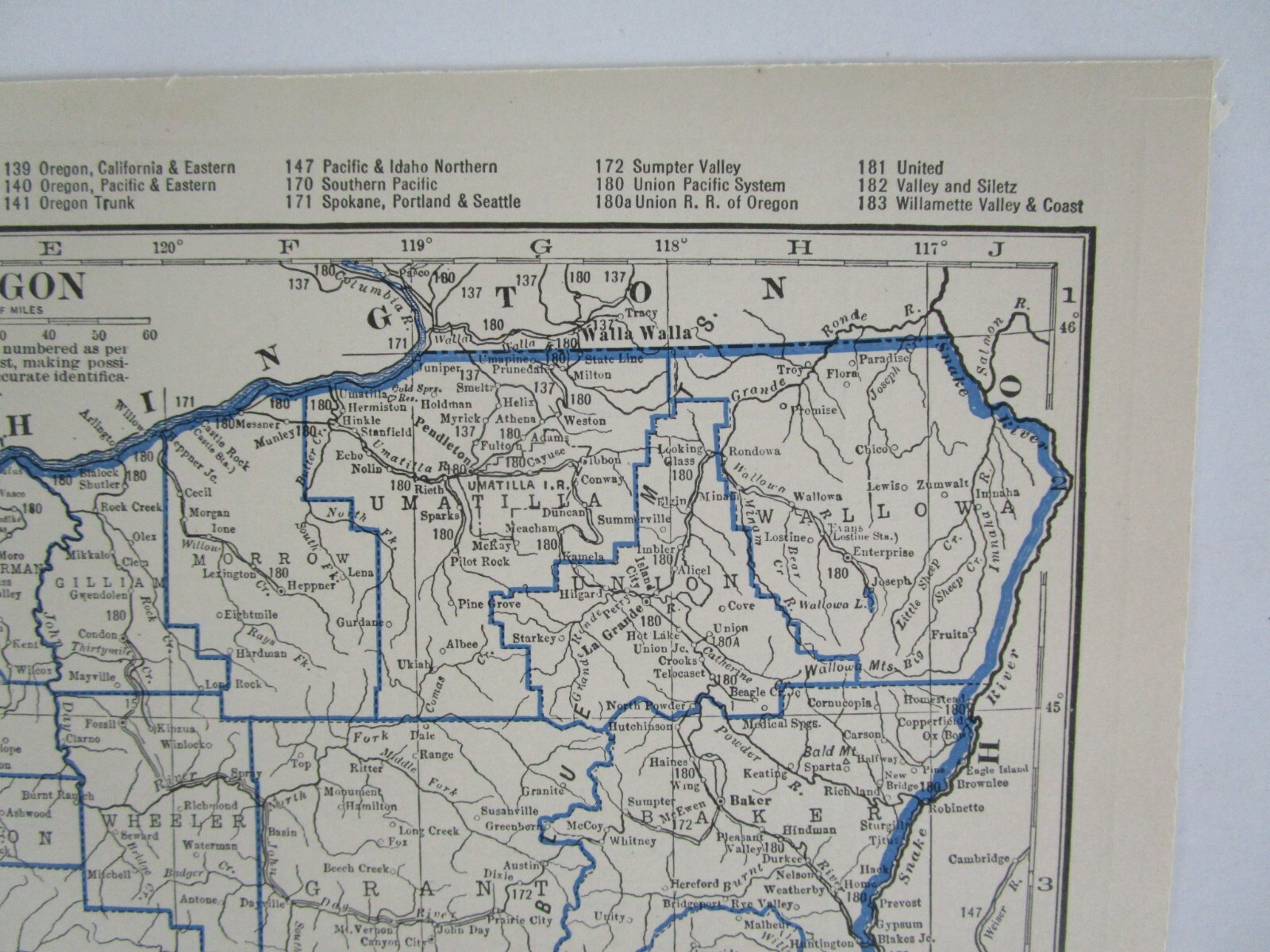 OR 1931 OREGON RAILROAD Map. VALLEY & SILETZ RR, CARLTON & COAST RR, UP, SP