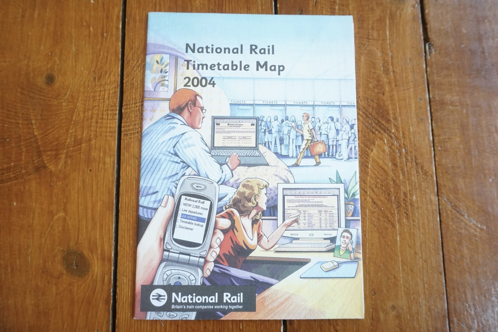 2004 British Rail Passenger Network Railway Map VGC