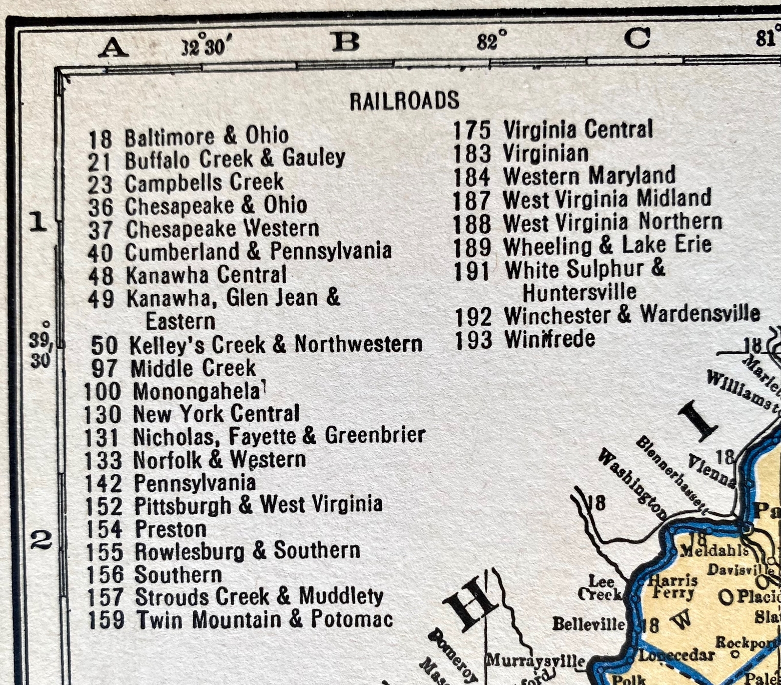 WEST VIRGINIA & WASHINGTON 1935 County & Railroad Maps. Hammond & Co. 9×12″ VG-F