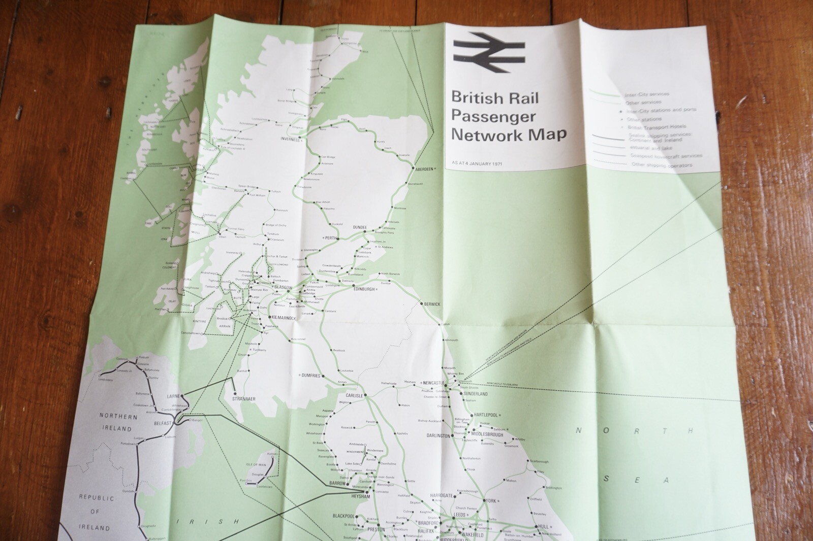 Jan 1971 British Rail Passenger Network Railway Map London Midland Region VGC
