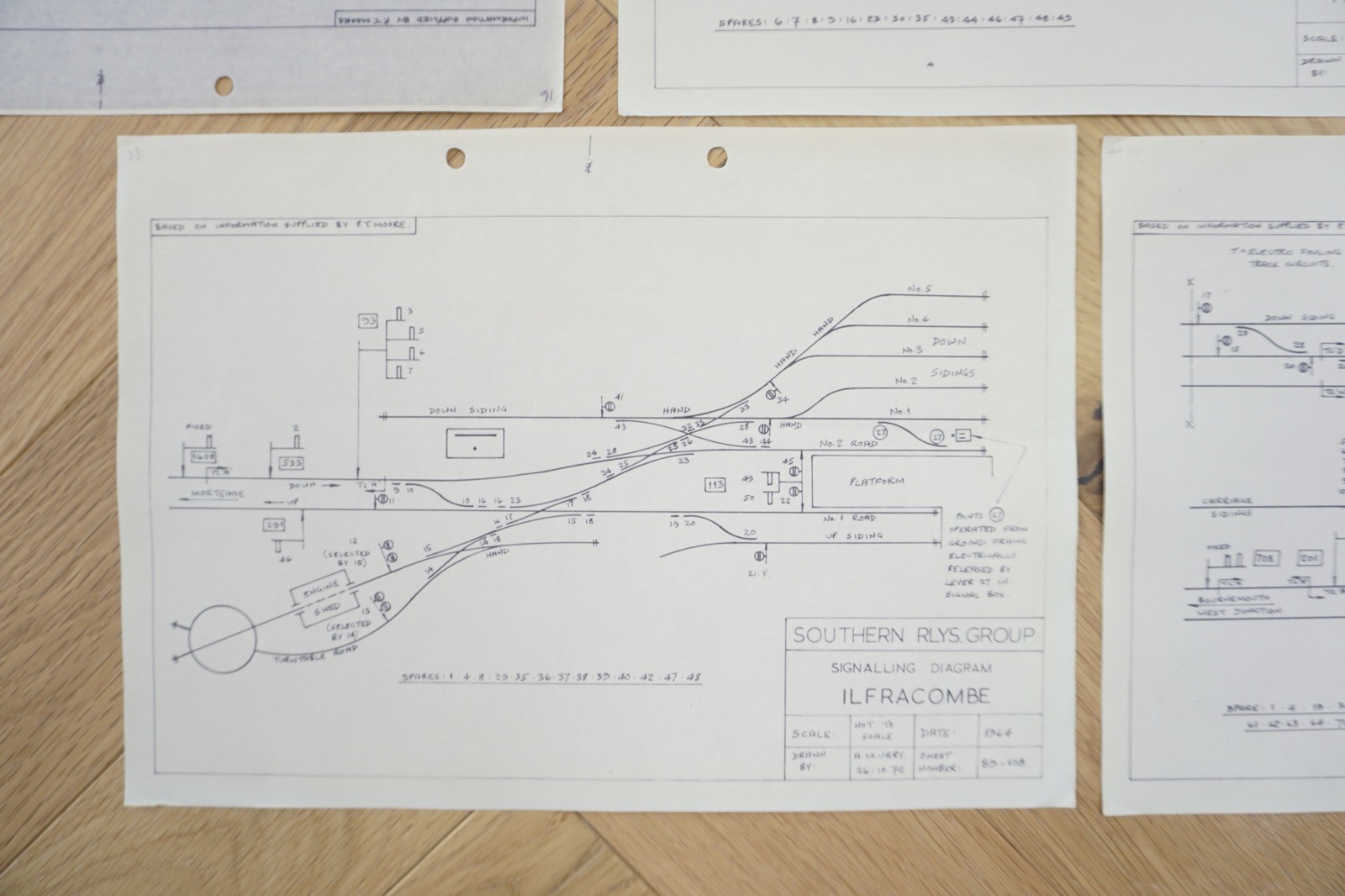 1960s Reprint Railway Track Plan Map Southern Region x8 Ref A