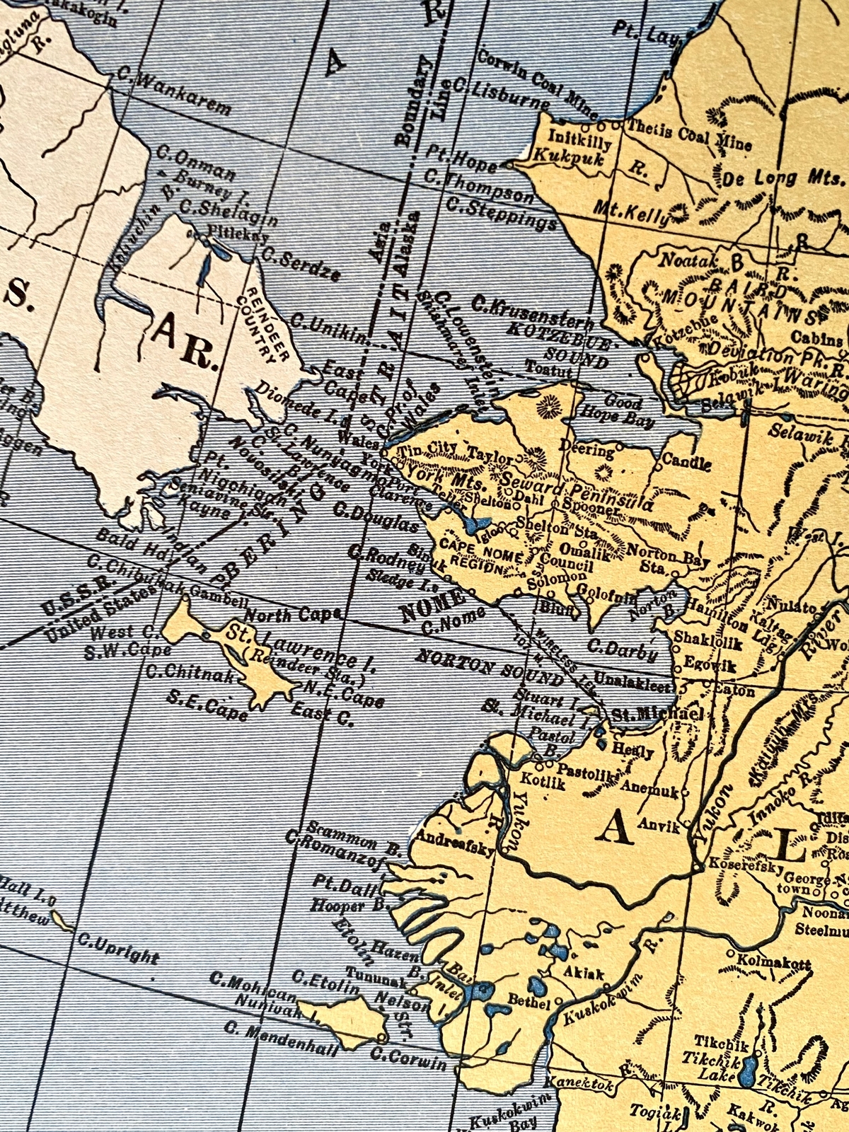 ALASKA, HAWAII & US VIRGIN ISLANDS 1935 County & Railroad Maps. Hammond 9×12″