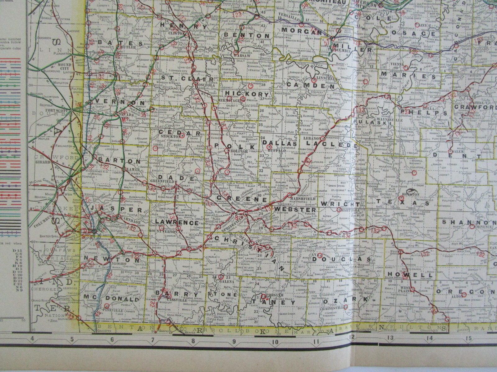 MO 1903 MISSOURI RAILROAD Map. George Cram STEAM + INTERURBAN. PERTLE SPRINGS RR