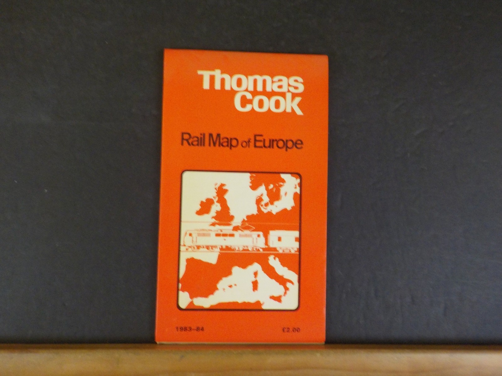Map Rail map of Europe Tomas Cook 1983-84