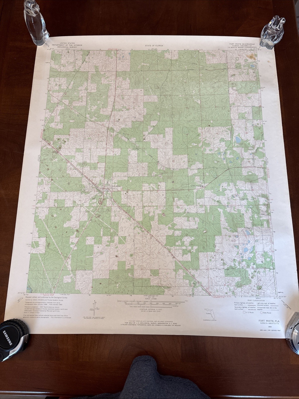 Vintage 1969 Fort White Florida US Geological Survey Map Seaboard Railway