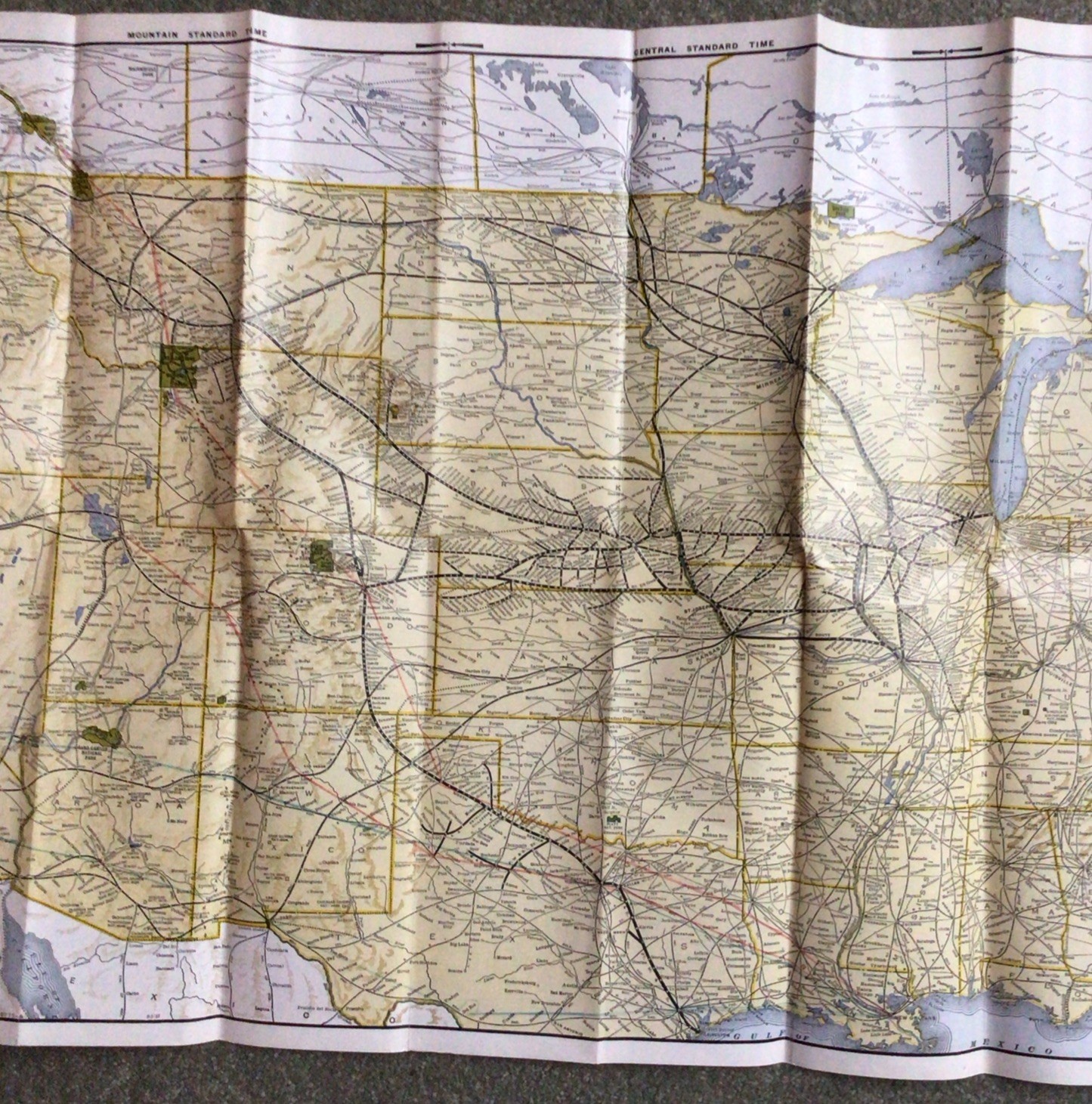 1960 Jan Burlington Route United States Map & Vacation Guide Way Of Zephyrs