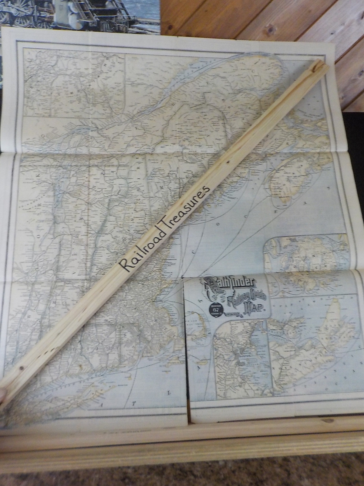 Map ABC Pathfinder Railway Guide Map Eastern Division Oct 1887