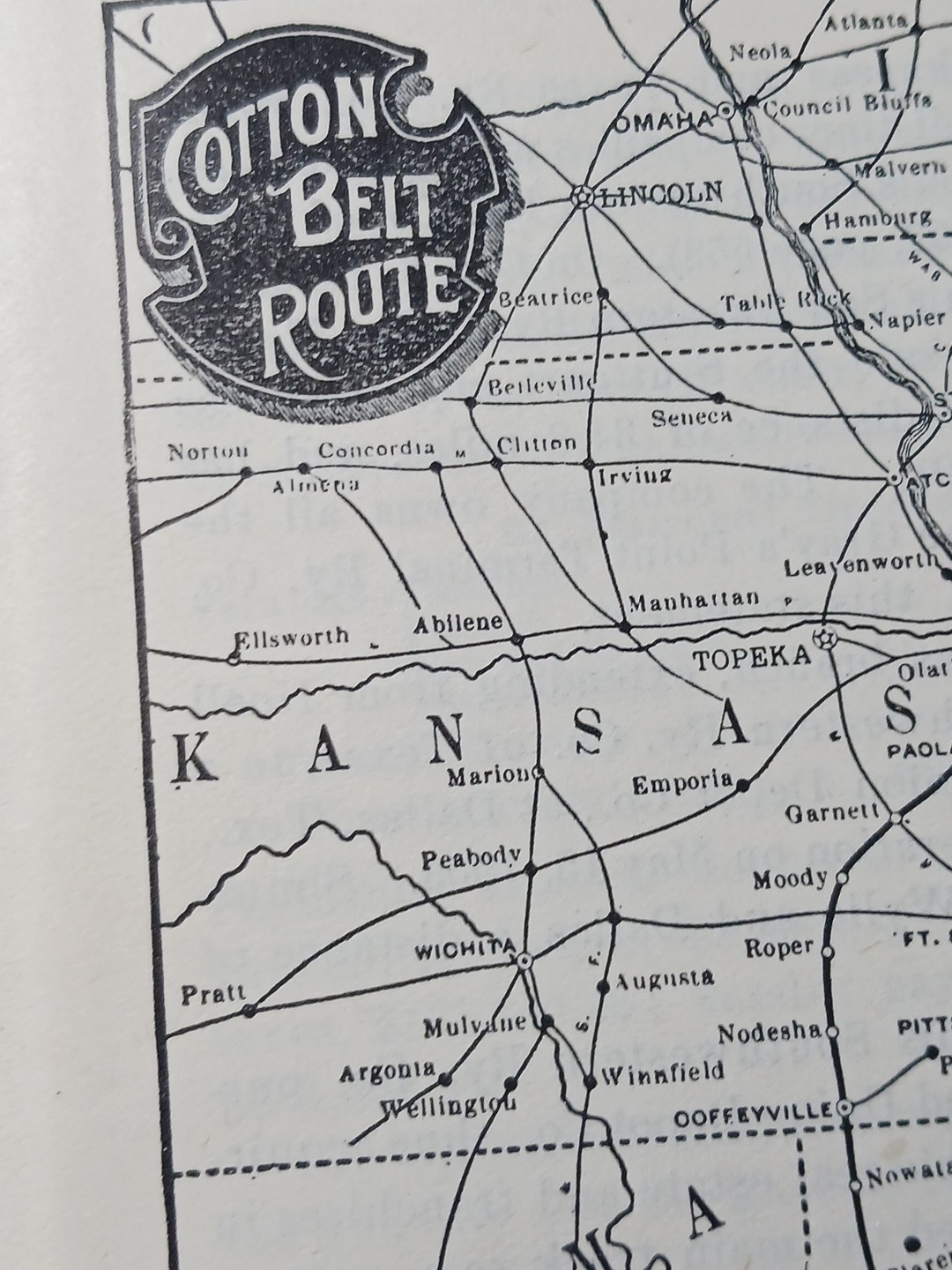 ~1904 ST LOUIS SOUTHWESTERN RAILWAY vintage Railroad Map + Report All Routes
