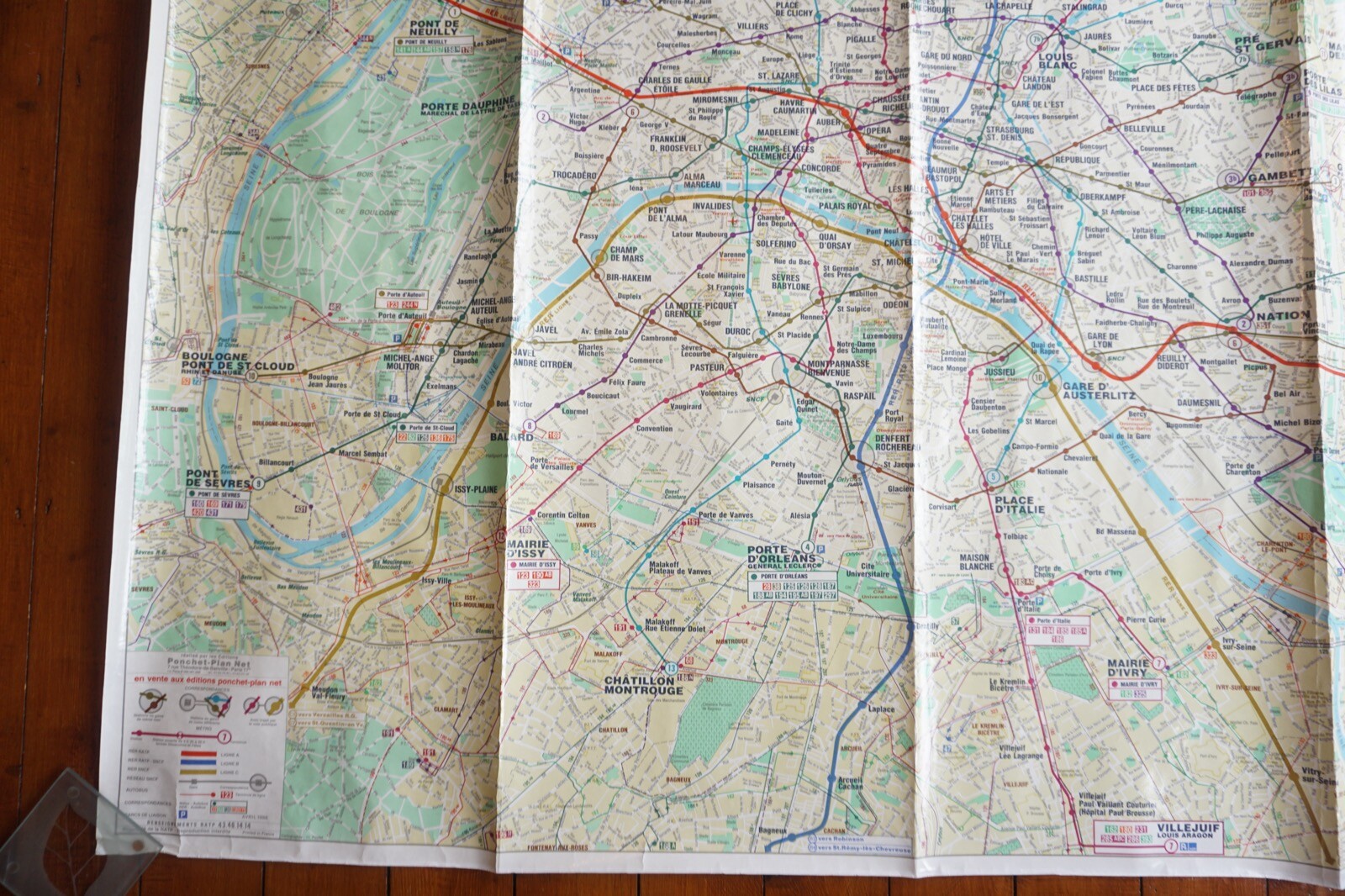 1986 France RATP Metro Underground Tube Map Railway Quad Poster