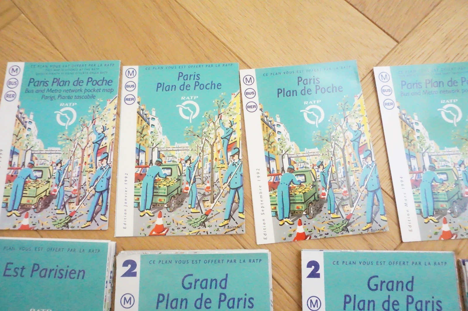 Paris France Francais RAPT SNCF Railway Bus Tram Map Collection Ref D