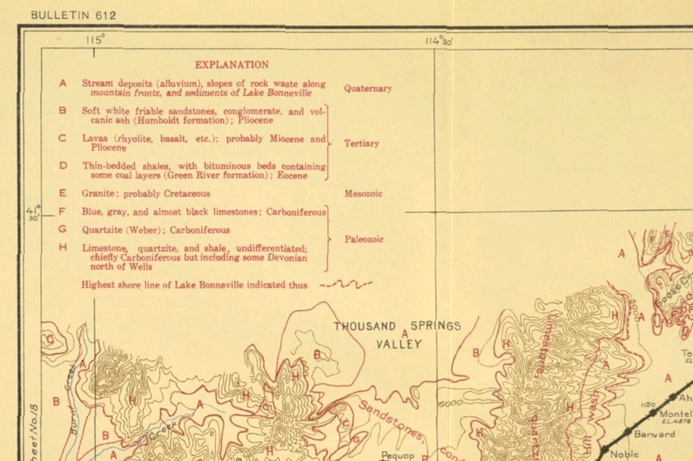 1915 Antique Southern Pacific Railroad Map Elko County Nevada San Juan County