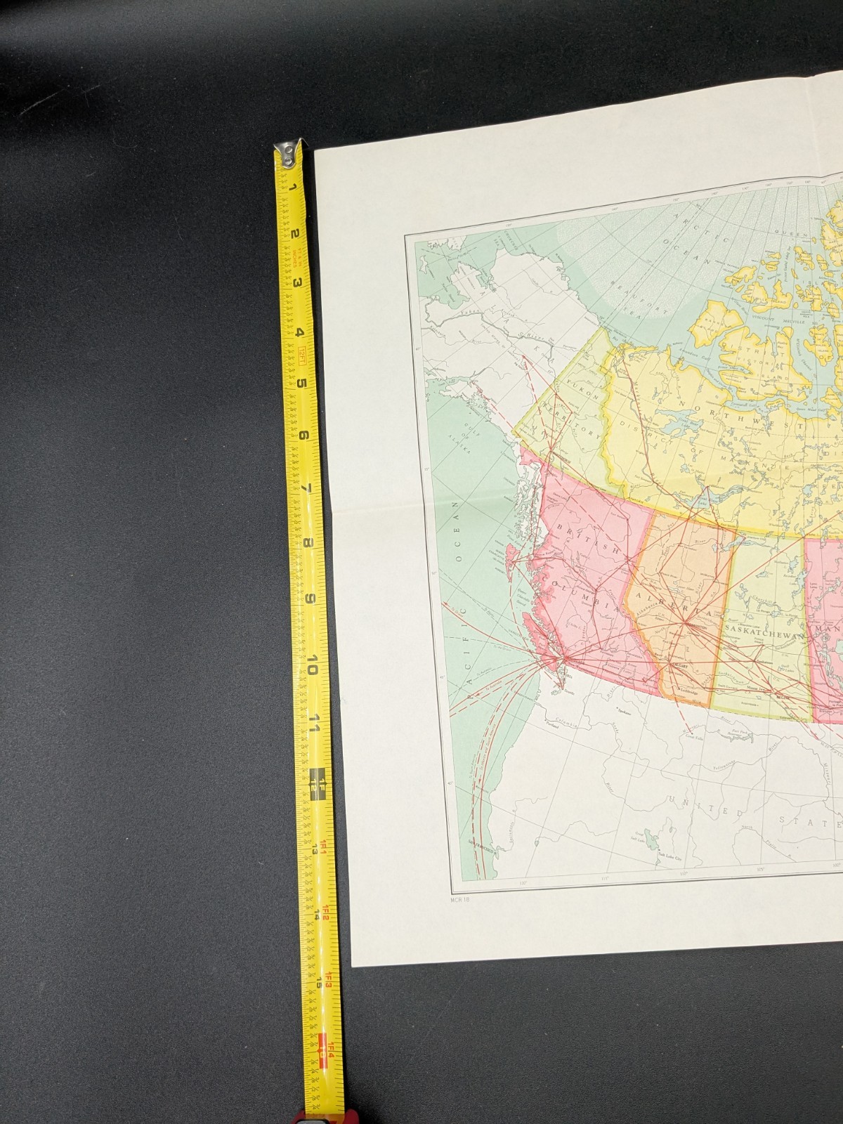 Vintage 1964 Canada Map Department of Mines and Technical Surveys 18″x15″