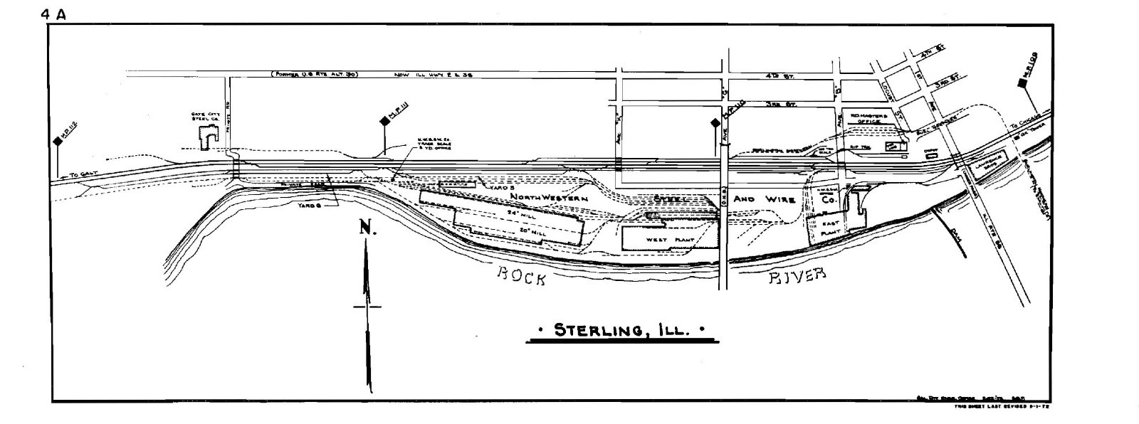 Chicago & Northwestern RR 1972 Illinois Division Track Chart PDF Pages on DVD