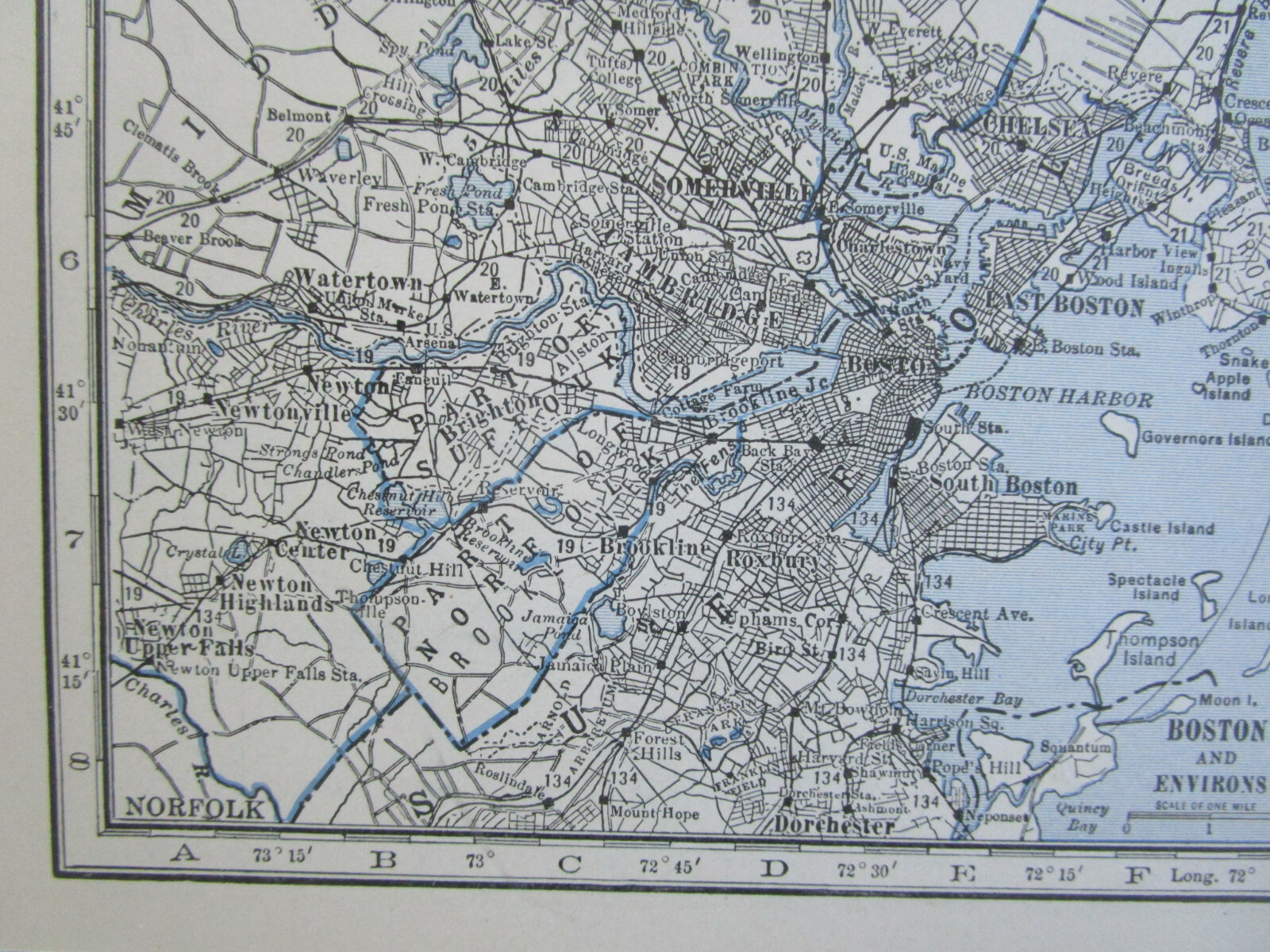 MD DE MA 1933 MARYLAND DELAWARE RAILROAD Map CHAFFEE RR ~or~ MASSACHUSETTS RI