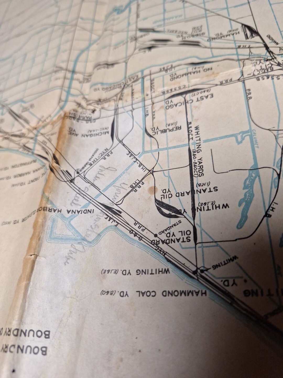 HTF 1935 Official Chicago Switching Committee Railroad Terminal District Map
