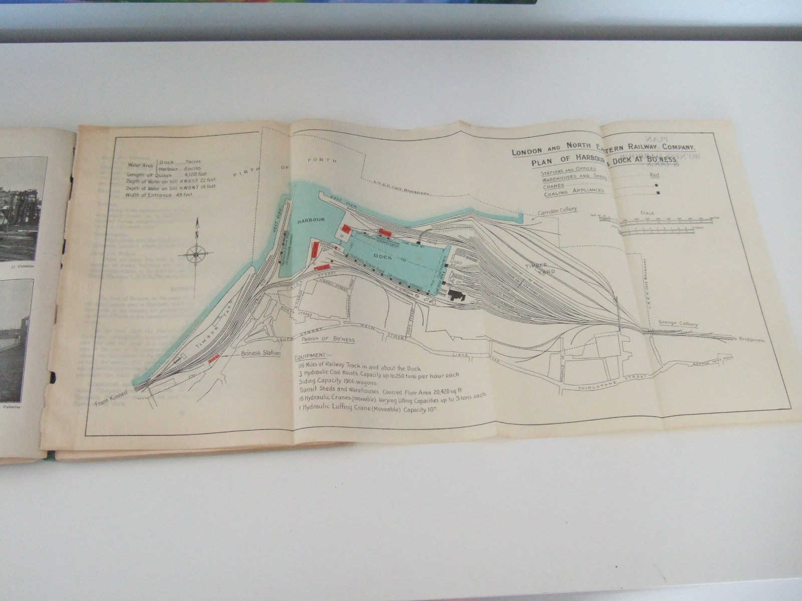 1932 Ports of the LNER Book. 9 Fold-Out Plans. Dock Information. Incomplete