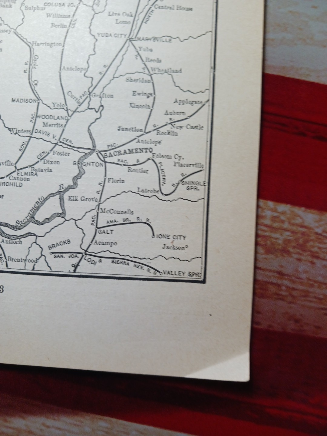 ~1898 Train Route Map SAN FRANCISCO & NORTH PACIFIC RAILWAY California FREE SHIP