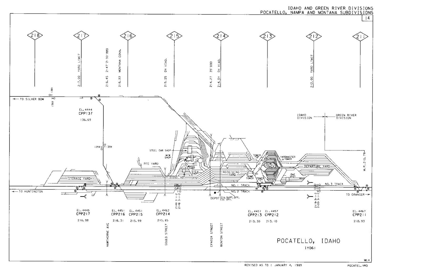 Union Pacific 1989 Idaho Division – 19 Condensed Profile PDF Pages on DVD