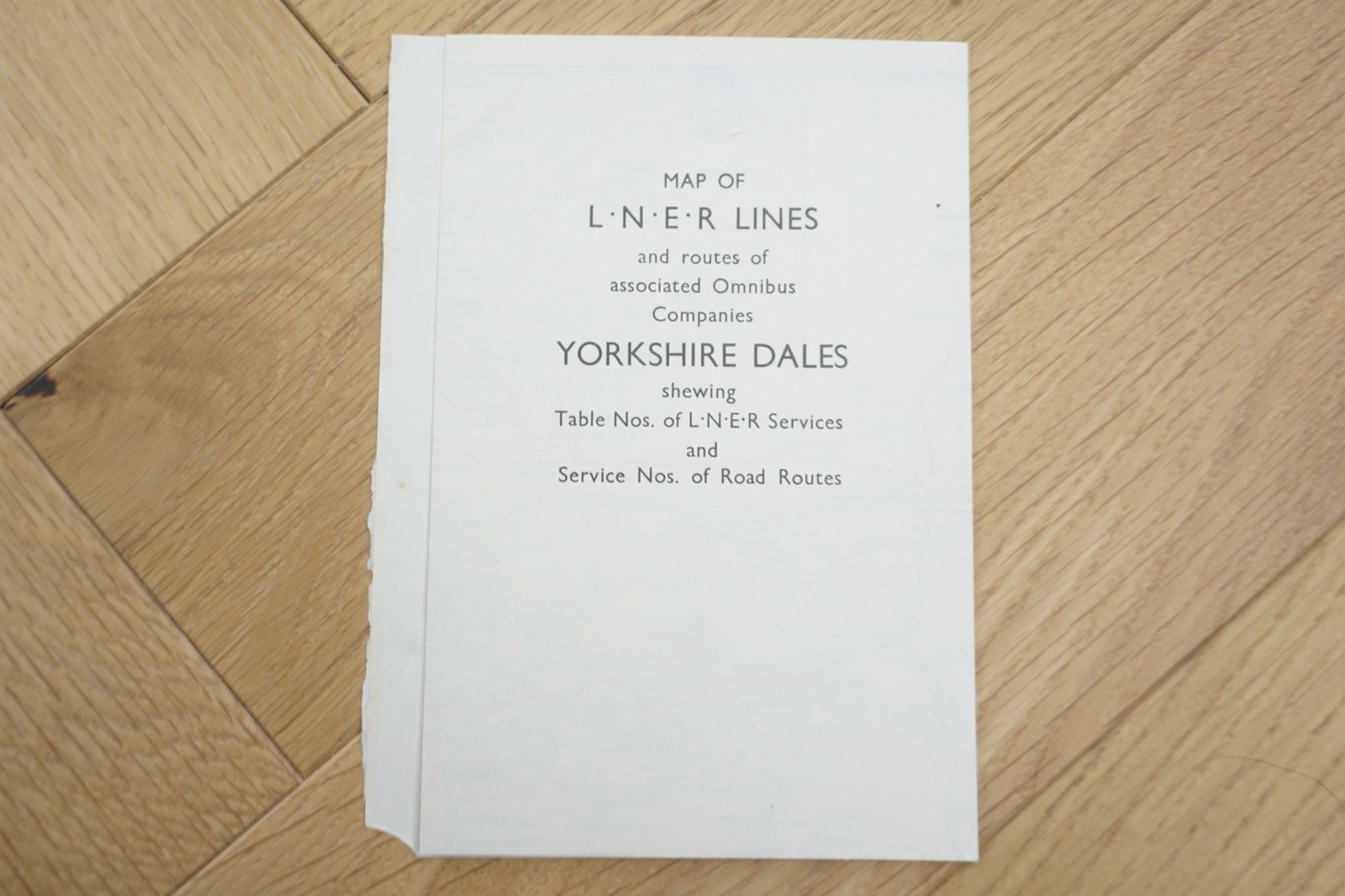 c1930s Yorkshire Dales LNER Railway Map