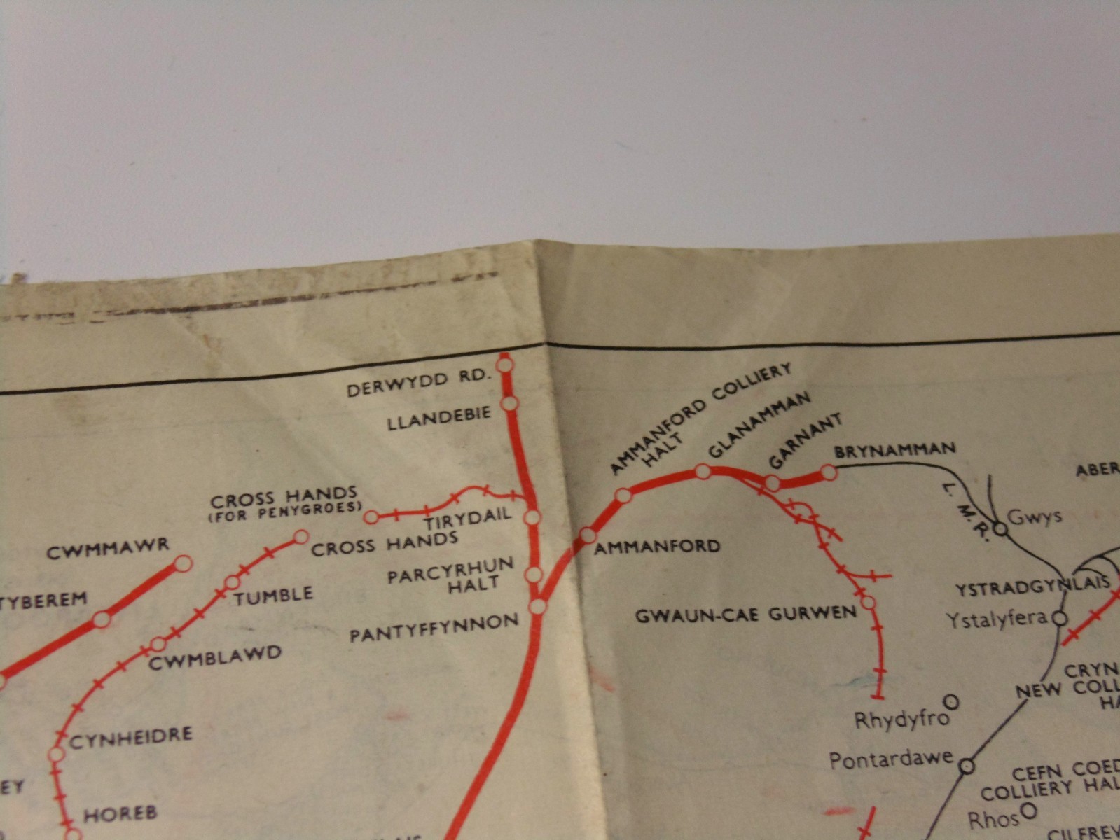 Large Double-Sided Railway Network Map, Western Region, British Railways, c1960s