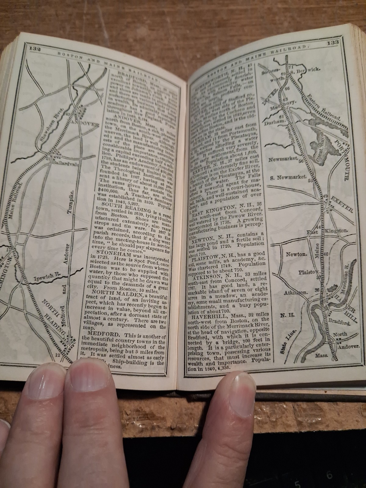 1847 Boston Almanac Many Railroad maps