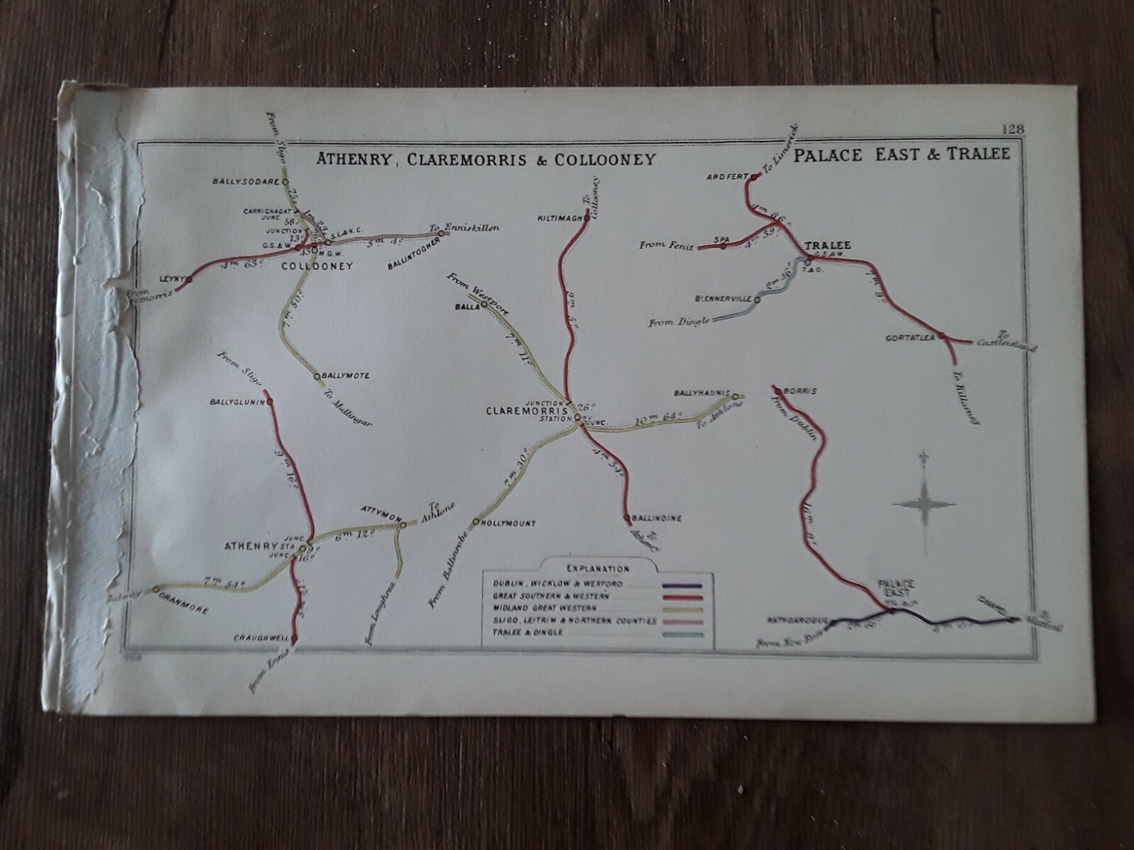 Athenry, Claremorris & Tralee – Railway Clearing House Map 1904