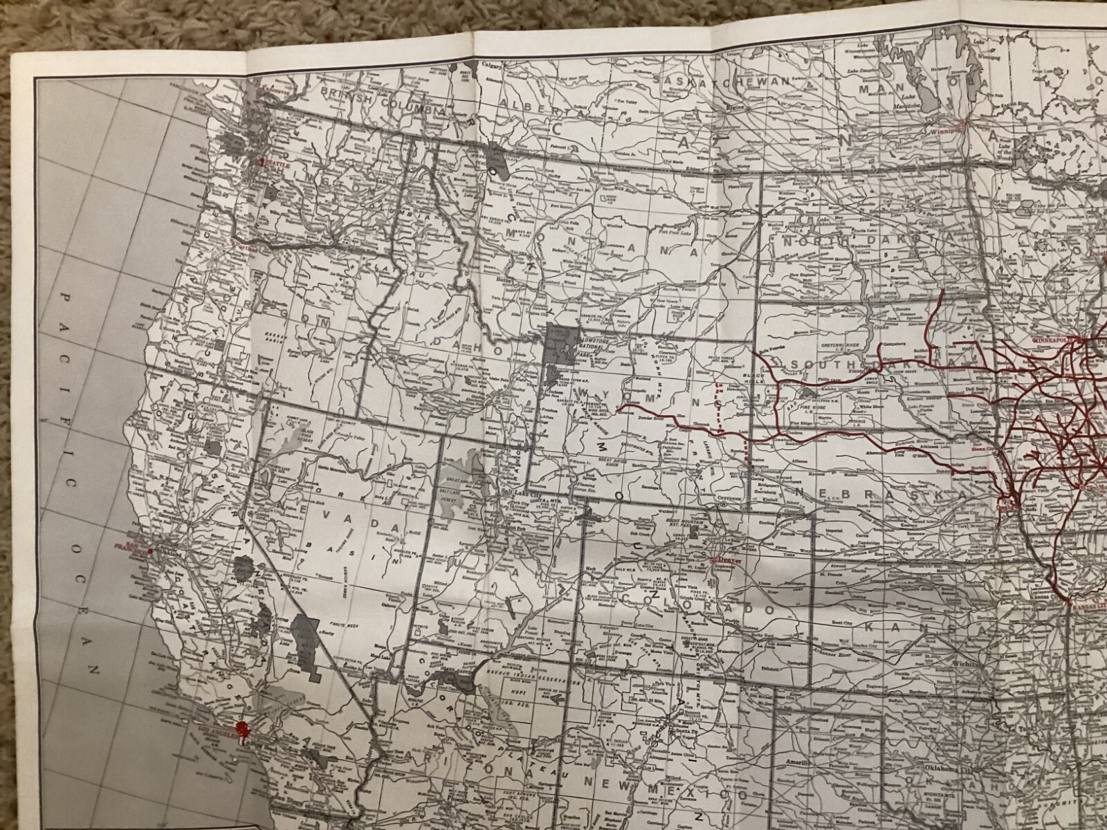 1979 CHICAGO AND NORTH WESTERN TRANSPORTATION COMPANY SYSTEM MAP