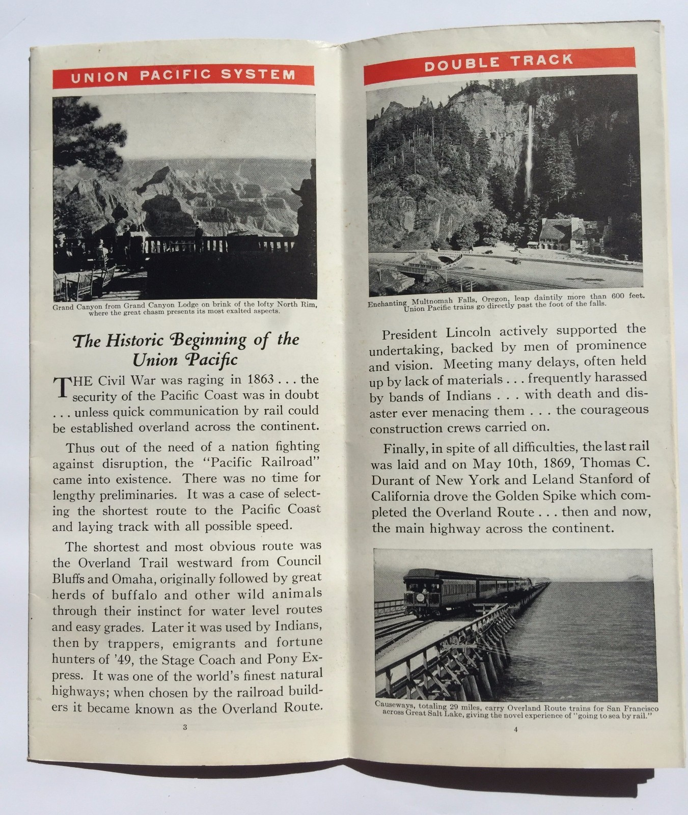 1931 Union Pacific Railroad / Train Map and Brochure