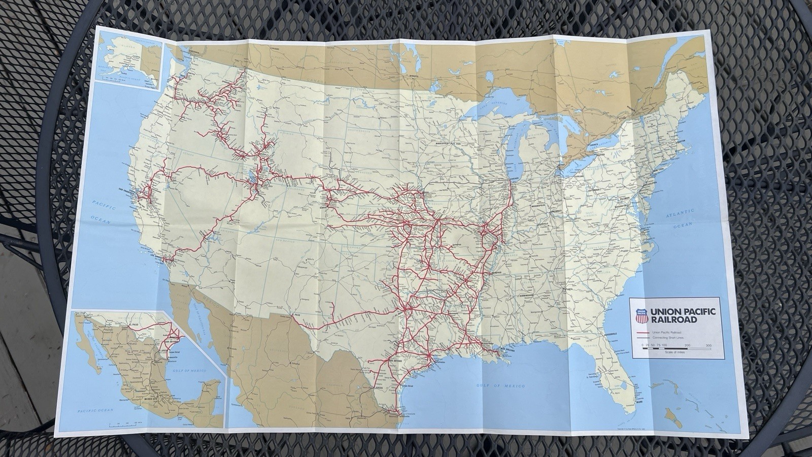 Union Pacific Railroad 1988 System Map UPR