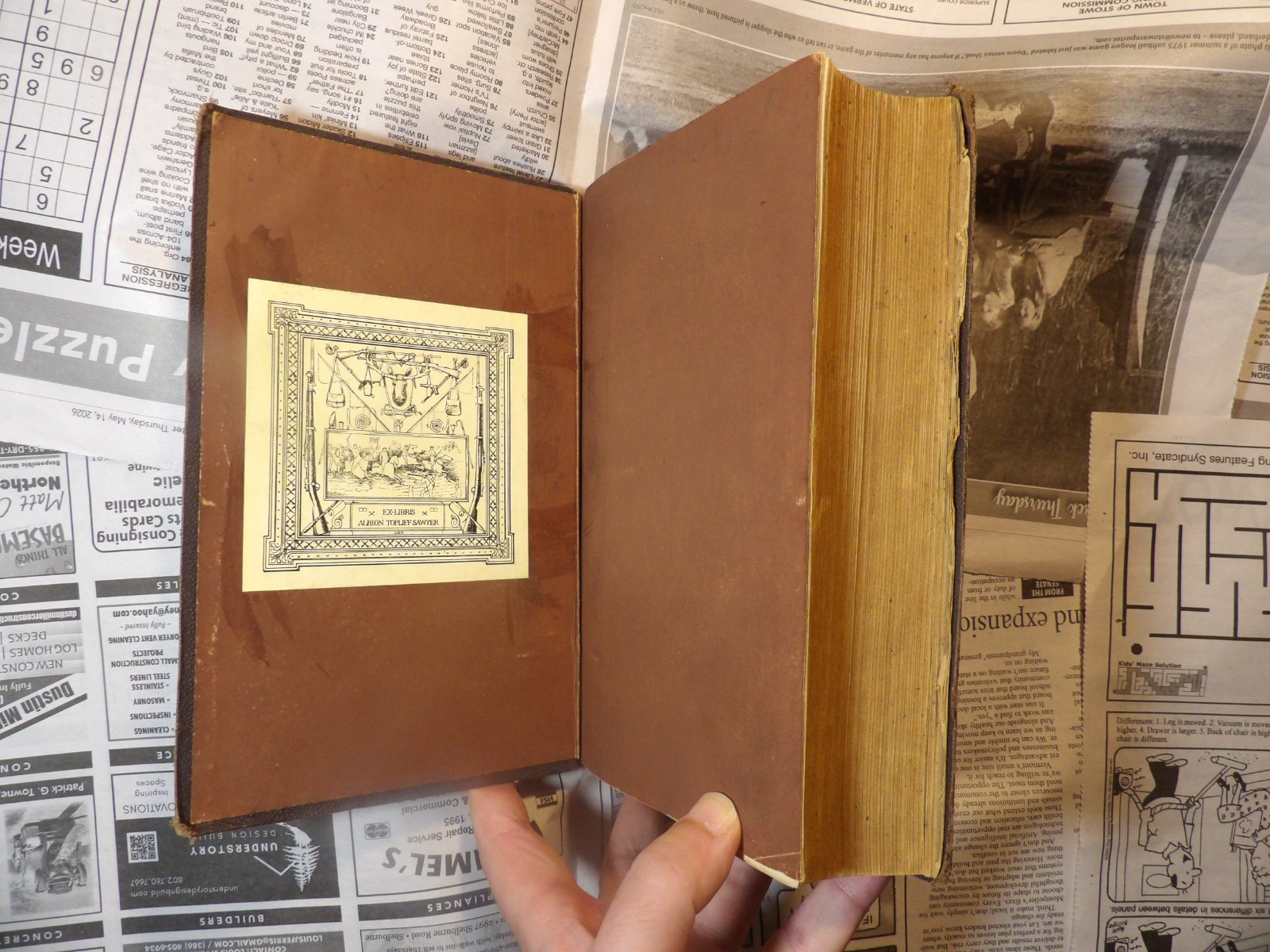 The Statistics and Gazetteer of NH Fogg 1874 + Railroad MAP C W Sawyer Bookplate