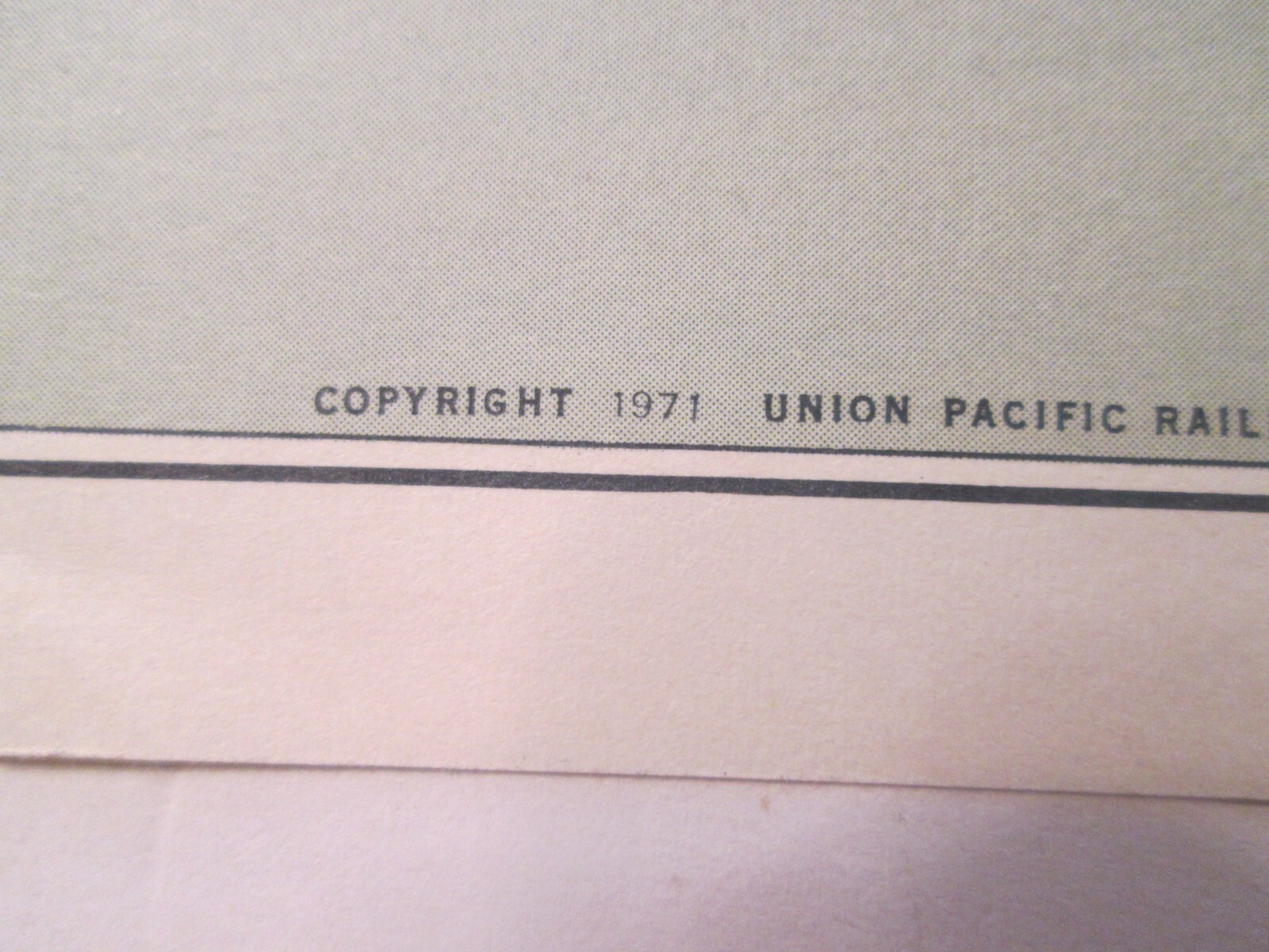 Union Pacific Railroad Map of the United States 1971