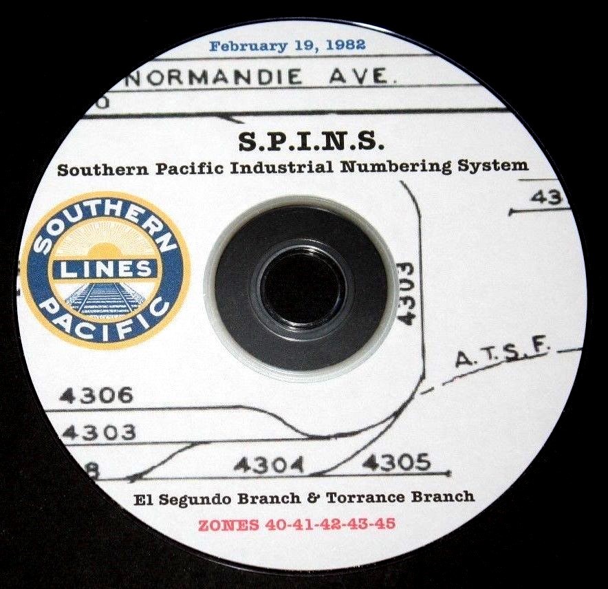 Southern Pacific RR 1982 El Segundo & Torrance Branches S.P.I.N.S. pages on DVD