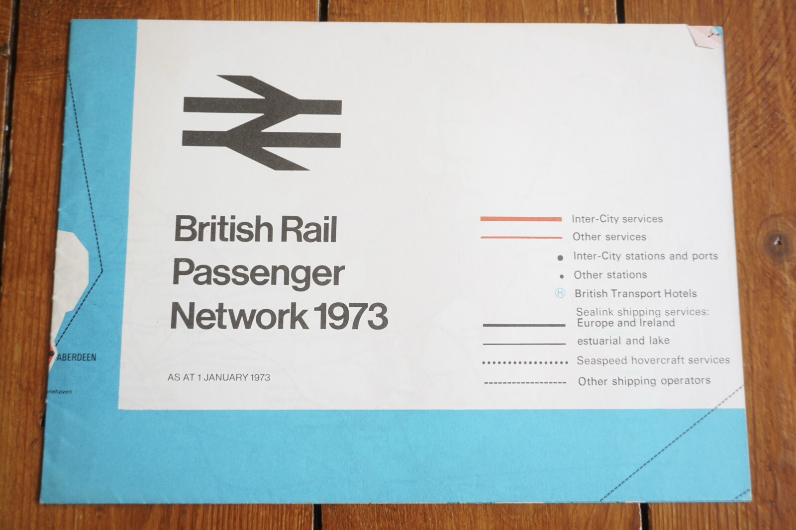 Jan 1973 British Rail Passenger Network Railway Map Scottish Region