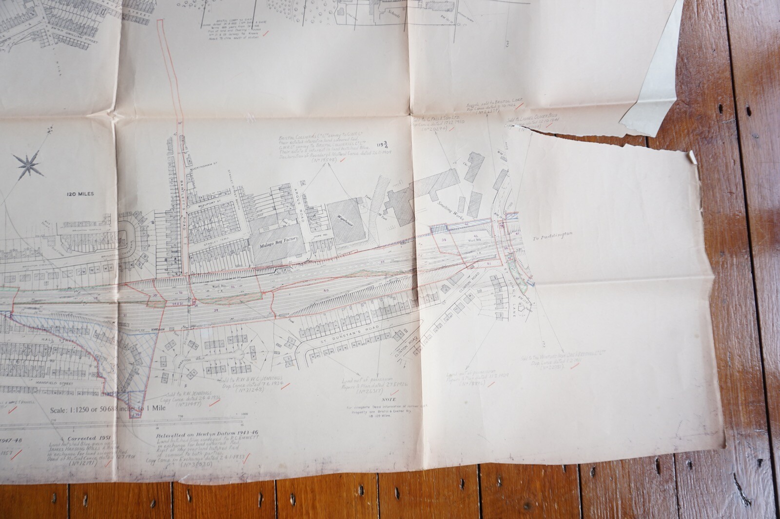 c1960s Bristol Malago Vale Bedminster Stn Railway Map British Rail Western Reg