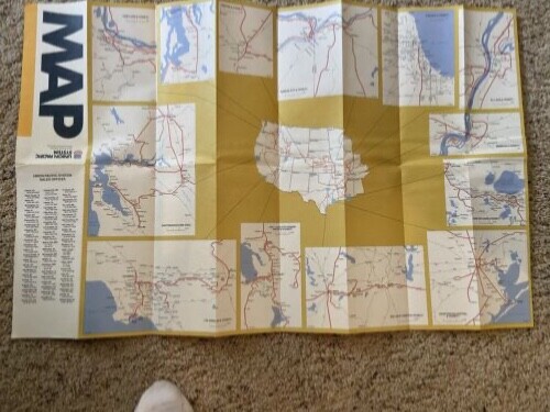Union Pacific Railroad 1984 System Map  (Union Pacific RR / Missouri Pacific RR}