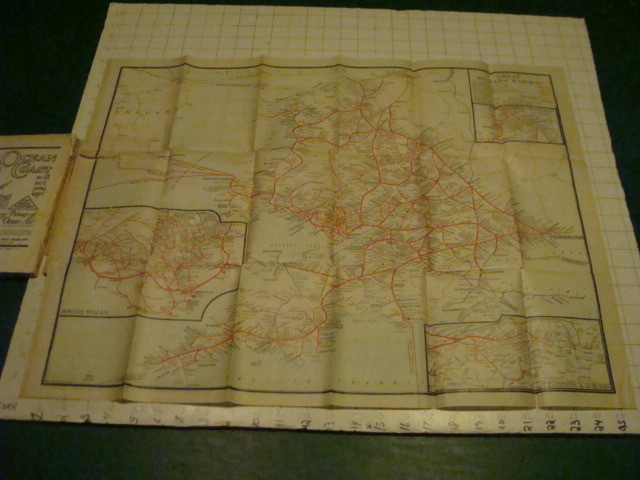 Vintage Original Guide book: 1927 THE OCEAN COAST w GREAT WESTERN RAILWAY MAP