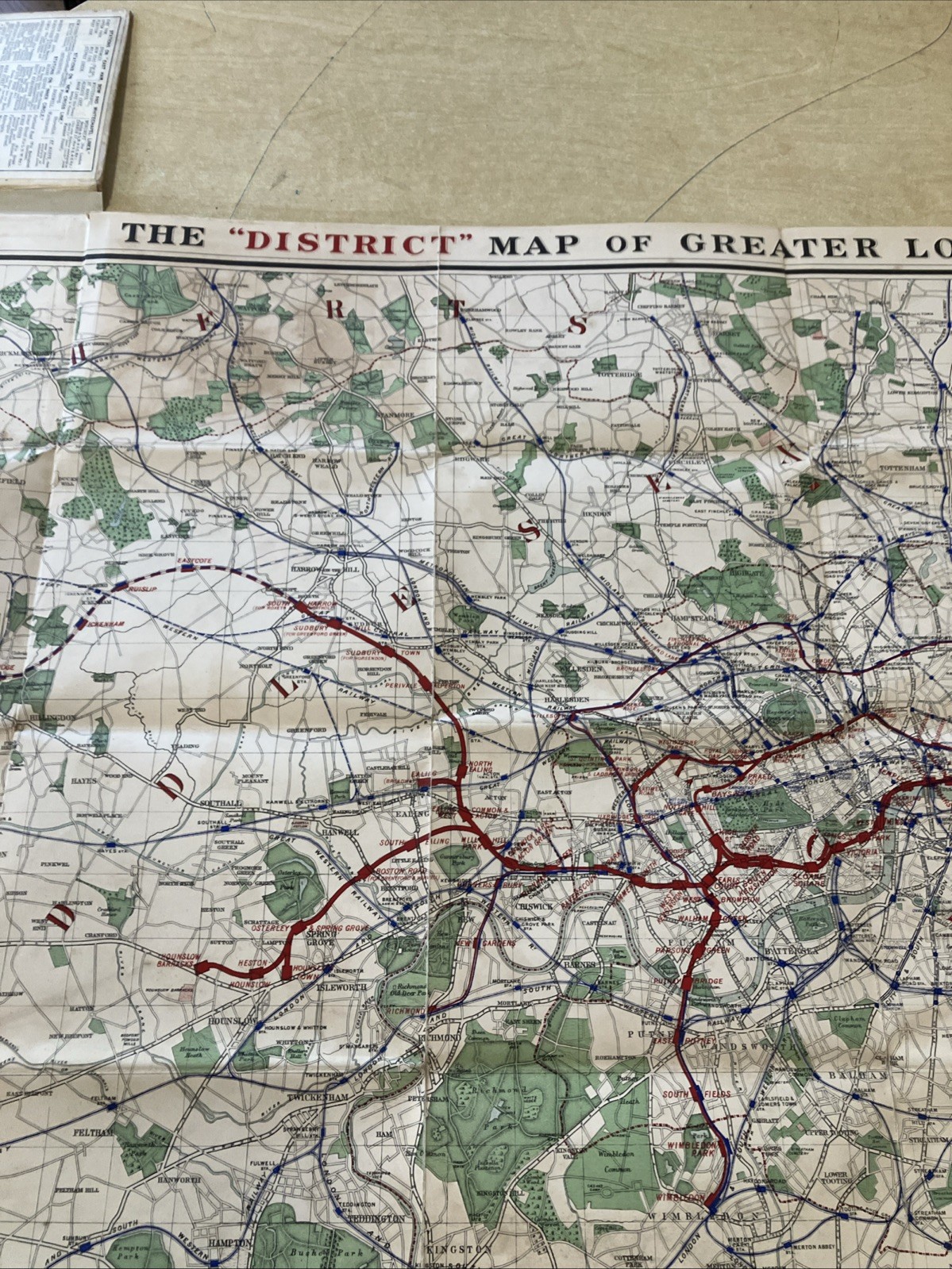 The “District” Map of Greater London & Environs – 1st ed – 1902
