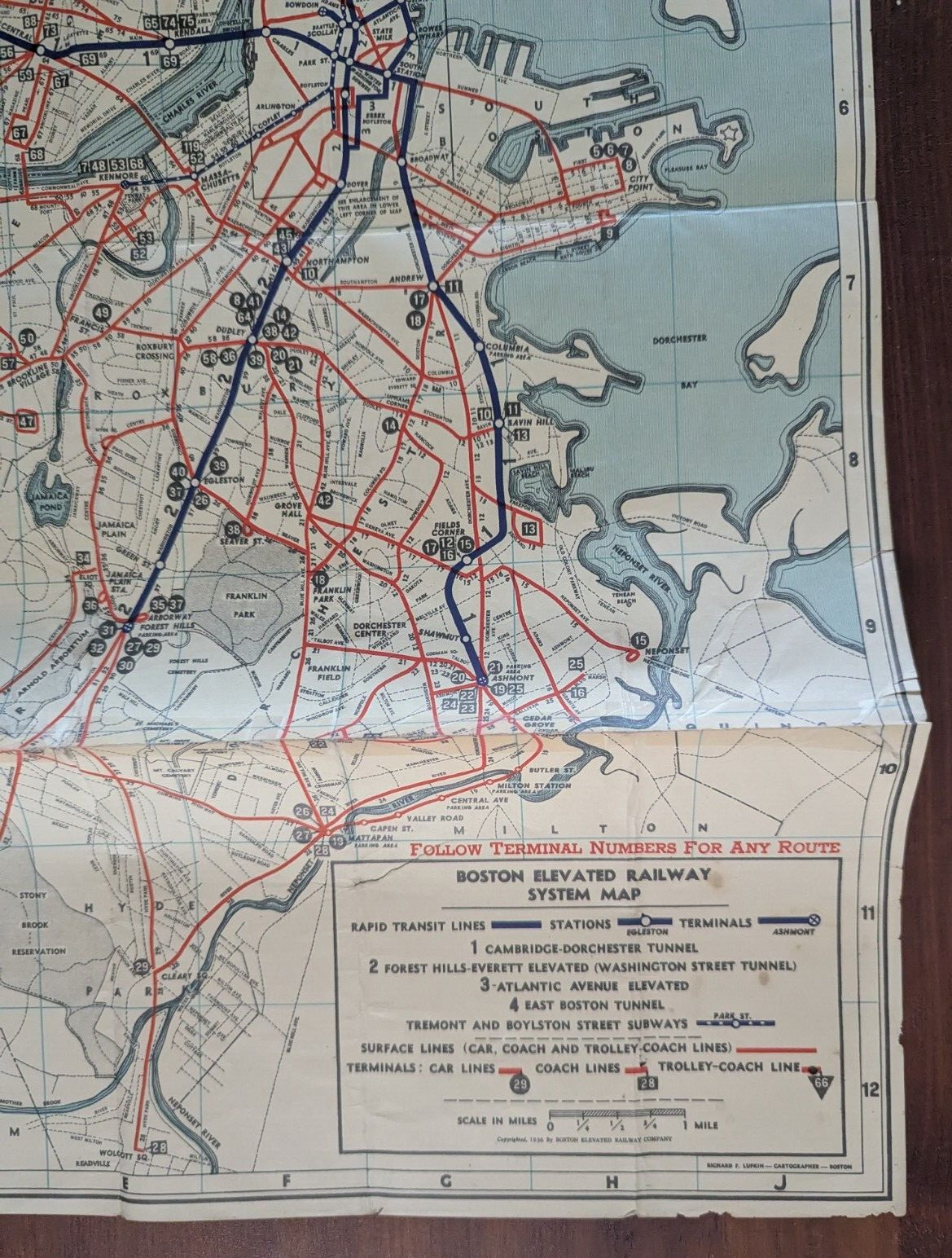 Boston Elevated Railway System Map Booklet 1936