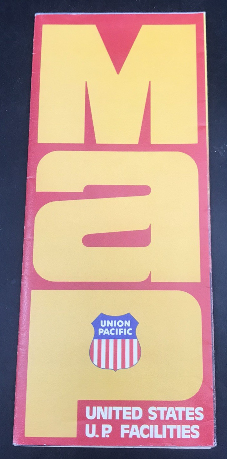 1976 Union Pacific Railroad UP USA Map w/ Facilities Brochure