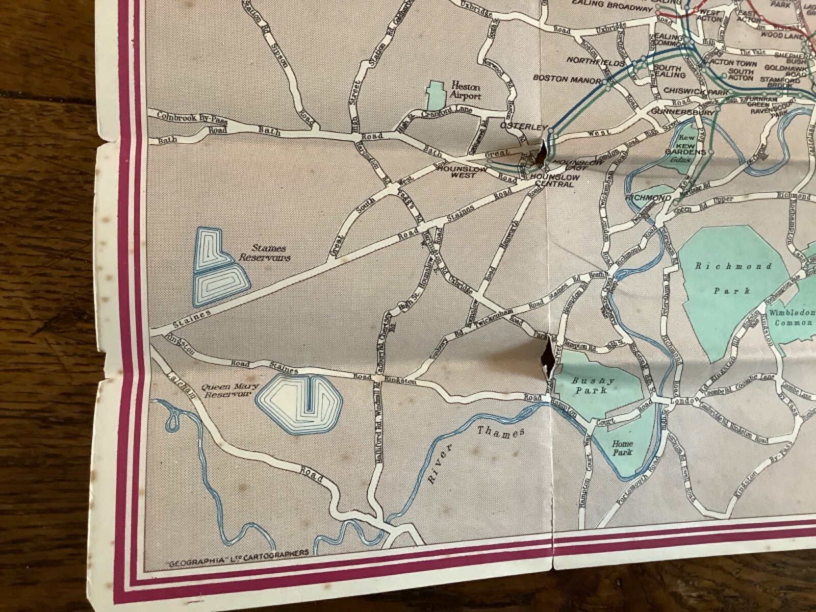 London Underground Map No 2, 1939 (24ins x 17.5ins)
