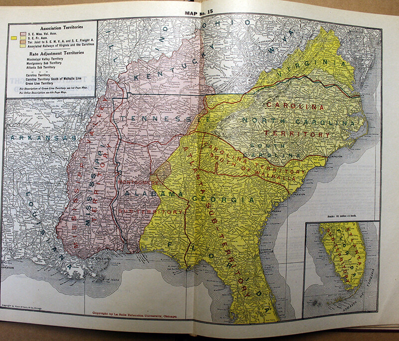 1921 ATLAS OF RAILWAY TRAFFIC MAPS by CHARLES WYMOND – LASALLE EXTENSION UNIV.