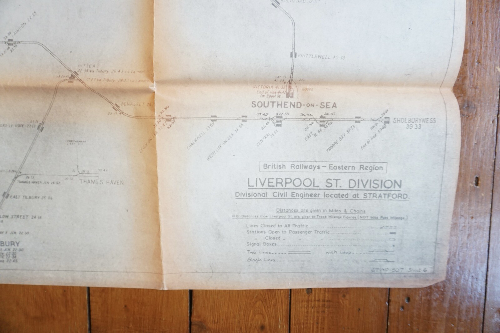 1967 British Rail Eastern Region Liverpool Street Division Railway Track Map
