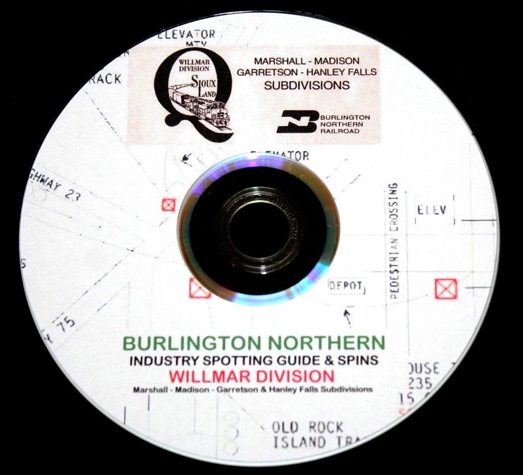 Burlington Northern 1990’s Wilmar Industry Spotting Guide SPINS PDF Pages on DVD