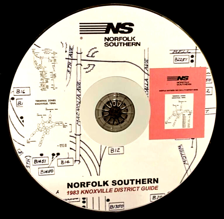 Norfolk Southern 1983 Knoxville District Track Guide PDF Pages on DVD
